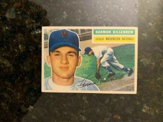 1956 Topps Baseball 164 Harmon Killebrew 2nd Year.  Ex - Mt