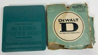 Vintage Dewalt Black & Decker 3 Knife Molding Head Set Part No.  R6501 R6500