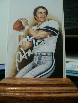 Roger Staubach Dallas Cowboys Hand Signed/autographed Gartlan Plaque 351 /1979
