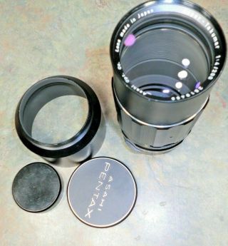Vintage Asahi M - 42 Lens - Takumar 1:4/200 For Pentax,  Lens Caps Hood