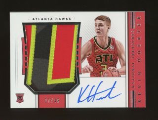 2018 - 19 National Treasures Kevin Huerter Hawks Rpa Rc Patch Auto /49