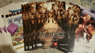 Pax East 2019 Square Enix Posters Final Fantasy/dragon Quest/left Alive