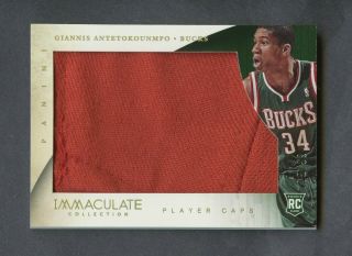 2013 - 14 Immaculate Player Caps Giannis Antetokounmpo Rc Rookie Jumbo Patch 75/99