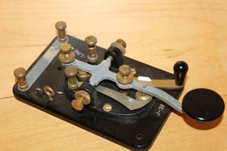 Vintage Telegraph Lionel J - 38 Wwii Military Ham Signal Key Keyer Morse Code 1