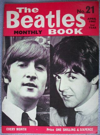 The Beatles Book No 21 April 1965 Pop Beat 1960s John Lennon Paul Mccartney
