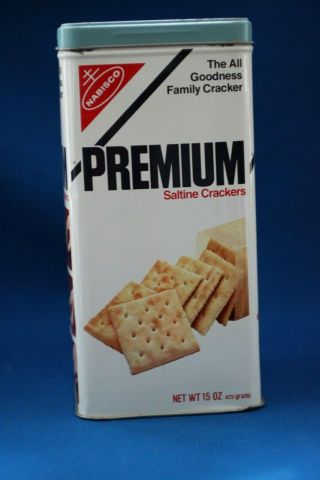 Vintage 1987 Nabisco Premium Saltine Crackers Tin