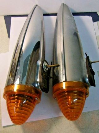 Vintage Peterson Mfg Co Torpedo Lights Dot P2 Pc 87 Pm 117 - 251 2 - Set Of 2
