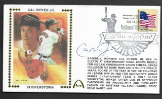 Cal Ripken Jr Hall Of Fame Signed Gateway Stamp Envelope Hof Postmark