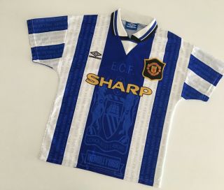 Manchester United 1994/96 Umbro Third Football Shirt Y Vintage Soccer Jersey