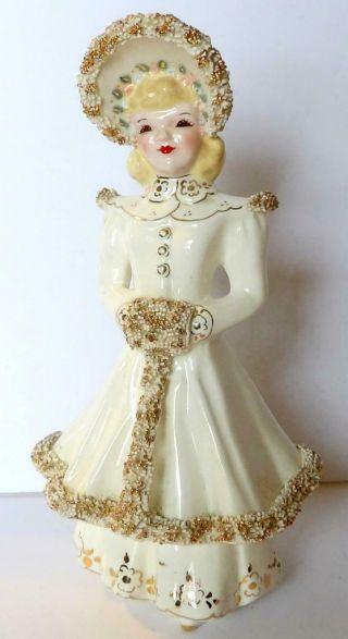 Vintage Florence Ceramics Figurine Victorian Child Pasadena Porcelain Figurine