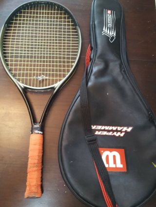 Vintage Wilson Hammer System 2.  7 Tennis Racket 110sq Inch 4 1/2 Grip With Cover