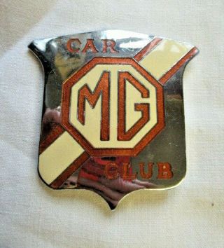 Vintage Mg Enamel Automotive Car Badge Metal Classic Car