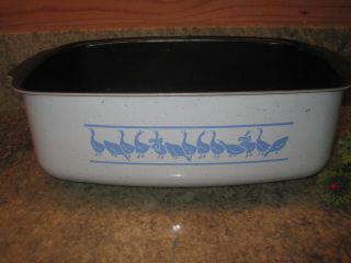 Vintage West Bend 4 Qt Slow Cooker Slo Cooker Teflon Pot Pan Country Geese