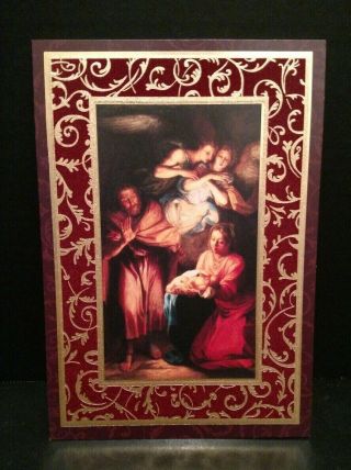 Hallmark Christmas Cards 17 Vintage Religious Birth Of Jesus Mary Joseph Felt 37