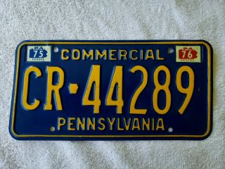 Gr8 1976 Pennsylvania License Plate Tag Number Cr 44 289 Vintage Pa