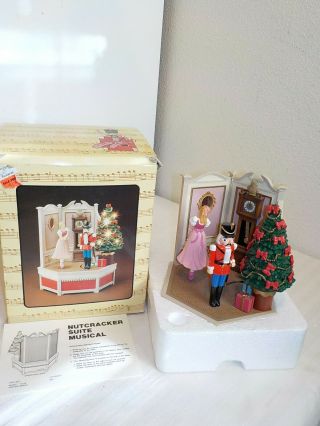 Vintage 1986 Enesco Small World Of Music " The Nutcracker Suite " Lighted Animated