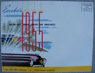 1955 Cadillac Eureka Hearse & Ambulance Sales Folder/mailer