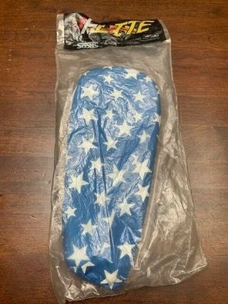 Nos Flite Seat Cover Vintage Old School Blue And White Stars Bmx In Bag