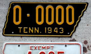 1943 Fantasy Tennessee State Shaped License Plate From A Parallel Universe - - Read