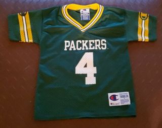 Vintage Brett Favre 4 Green Bay Packers Nfl Champion Toddler Baby Jersey 3t Vtg