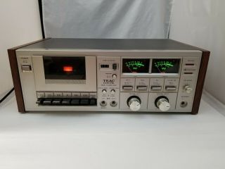 Vintage Teac A - 108 Sync Stereo Cassette Deck Powers On Parts Or Restoration