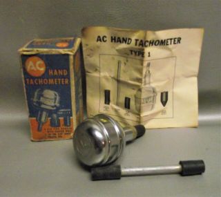 Vintage Hand Tachometer Instructions Ac Spark Plug Type 1
