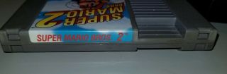 MARIO BROS 2 NES NINTENDO video game CARTRIDGE W Dust Cover Sleeve VINTAGE 3