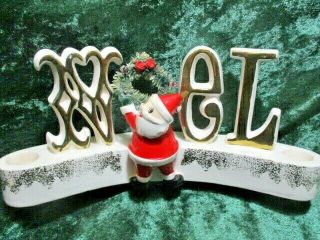 Vintage 1959 Holt Howard Santa Noel Candle Holder Christmas Table Decor