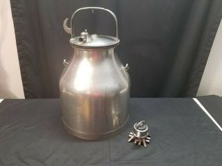 Vintage Delaval Bucket Stainless Steel W/ Lid And Milking Claw