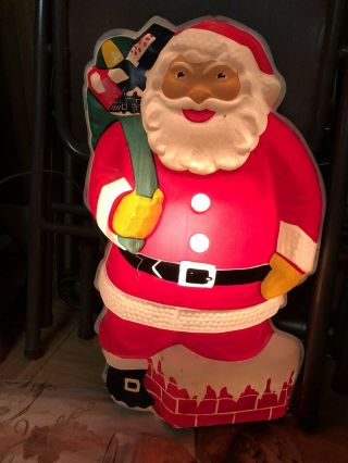 Vintage Noma Electric Corp.  Santa Claus Light Up Blow Mold Christmas Plastic