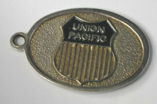 Union Pacific Railroad Metal Key Chain Fob,  Vintage,
