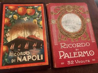 2x Italian Vintage Photo Books - Ricordo Di Palmermo & Napoli