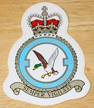 Old Raf Royal Air Force 202 Squadron Crest Sticker