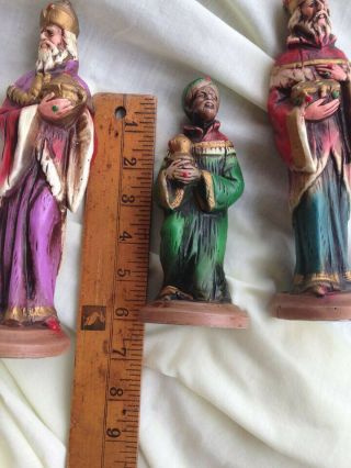 Tall Vintage THREE WISE MEN Figures Christmas Nativity scene 2