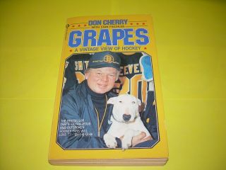 Vintage Hockey View Bill Harris & Don Cherry Autograph Signature Grapes Book Orr