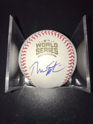 Theo Epstein Signed 2016 World Series Rawlings Official Ml Baseball Cubs