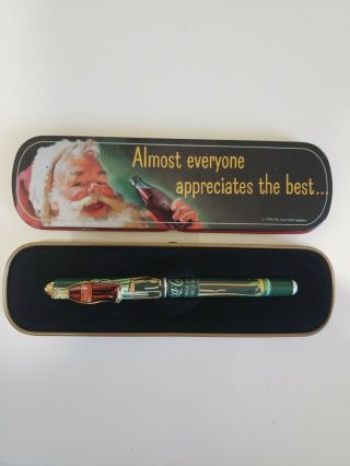 Vintage Coca Cola Ballpoint Pen Santa Claus Christmas Collectible 1995
