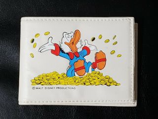 Vintage 1960s Scrooge Mcduck Pvc Walt Disney Productions Wallet Hong Kong