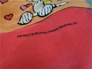 Vintage Snoopy Charlie Brown Peanuts Alphabet Quilt Blanket Cover 65 x 90 inch 2