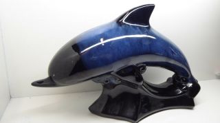 VINTAGE BLUE MOUNTAIN POTTERY LARGE DOLPHIN STATUE 3