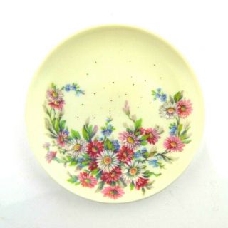 Vintage Miniature Porcelain Limoges France F.  M.  Floral Plate Trinket Dish 3.  5 "