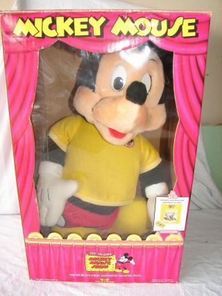 Vintage Worlds Of Wonder Talking Mickey Mouse Figure Doll Teddy Ruxpin Style Toy
