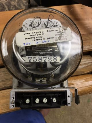 Vintage Type CA Westinghouse Watthour Meter 120 Volts 2