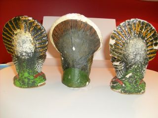 Three Vintage Paper Mache Turkeys Made in Germany Highly Collectible $47.  99 3