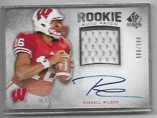 2012 Sp Authentic Russell Wilson Patch Autograph Rc 865/885