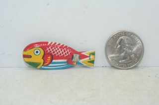 Vintage Tin Litho Fish Whistle - Made In Japan - 1 3/4 " Long