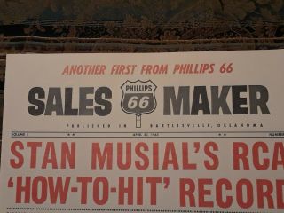 VINTAGE 1963 Stan - the - Man ' s Hit Record Brochure Phillips 66 Record Order Form 3