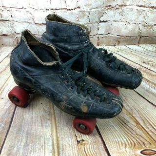 Vintage Chicago Jet Roller Skates Mens Size 9 Leather