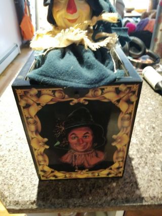 The Wizard Of Oz 10 " 1988 Scarecrow Jack In The Box Vintage W/coa & Box