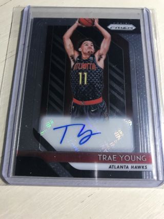 Trae Young 2018/19 Prizm Rookie Rc Autograph Atlanta Hawks Sp